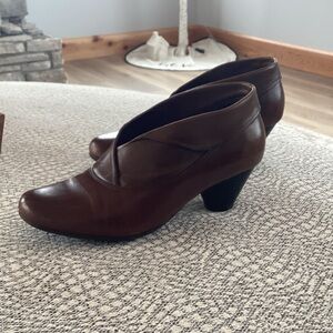 Clarks Brown Heeled Boots for Women